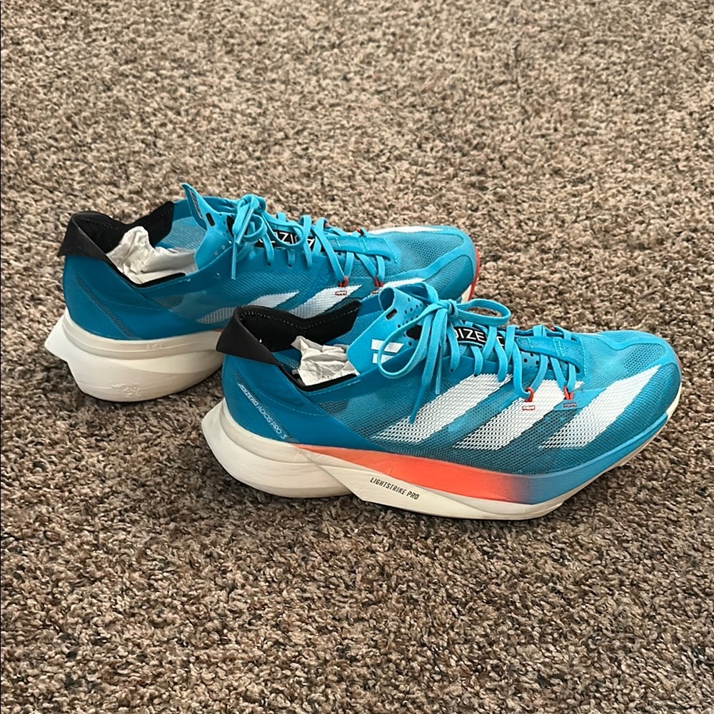 Women’s Adidas Adizero Adios Pro3 Blue Running Shoes